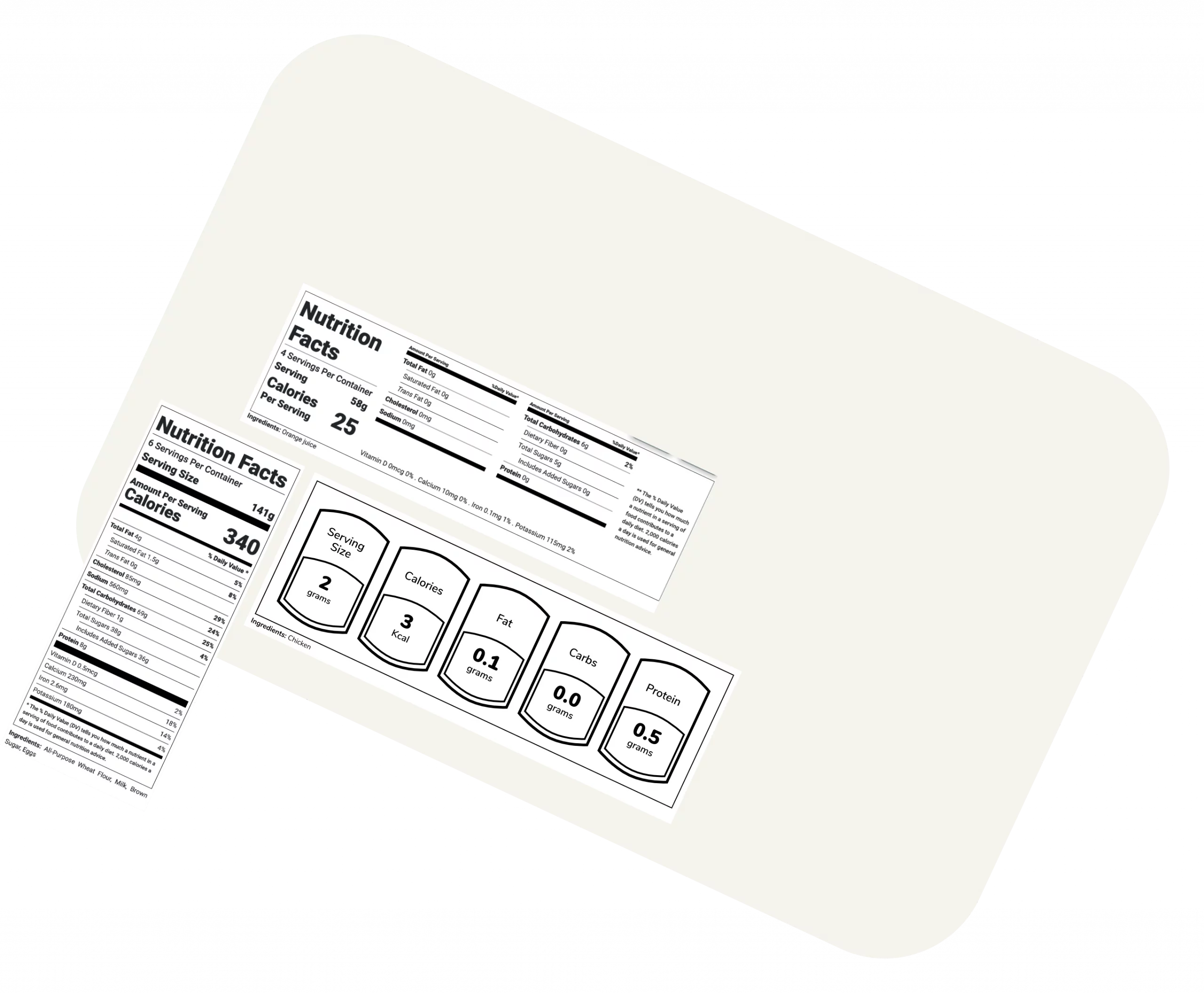 Create & Generate Nutrition Labels