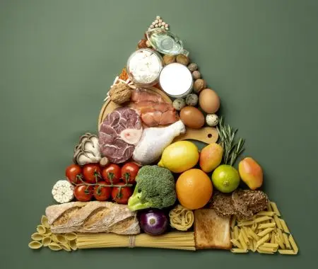 food pyramid based on the nutrition guidelines