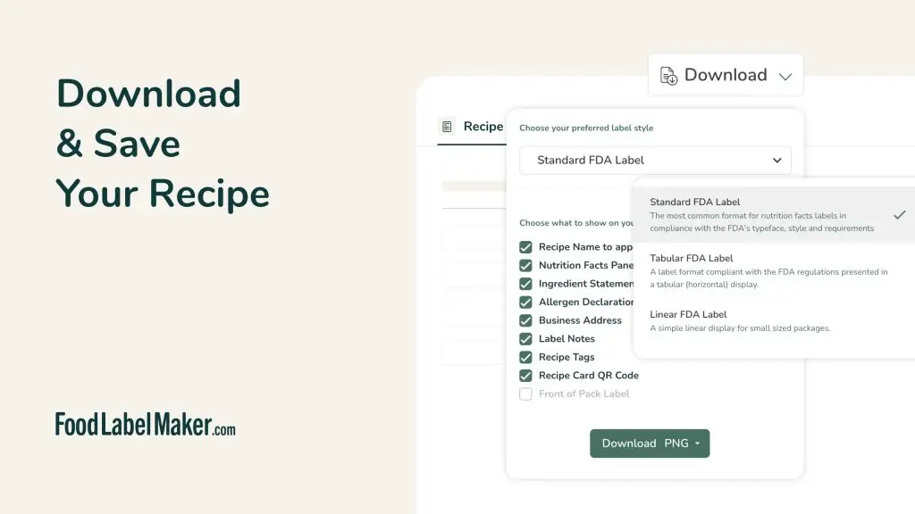 Download and Save Your Recipe