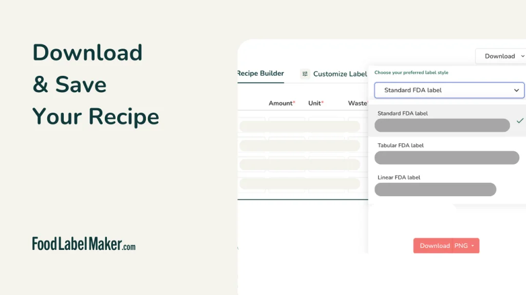 Download and Save Your Recipe