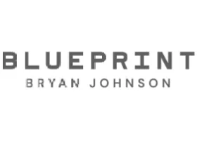 Blueprint by Bryan Johnson brand logo in gray minimalist typography